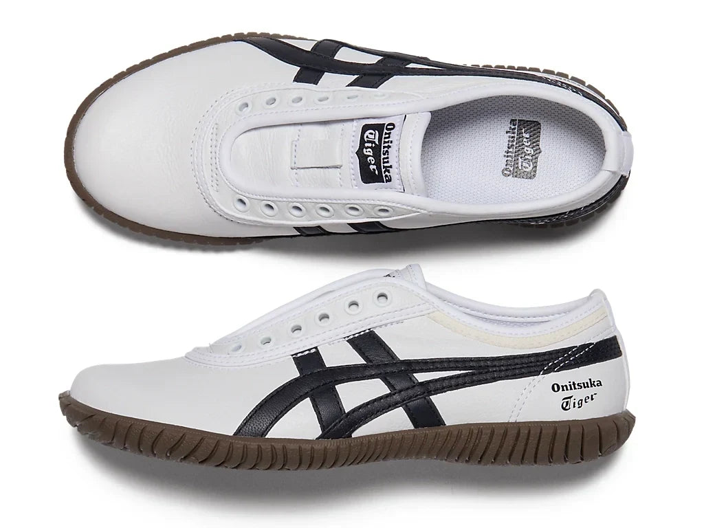 Onitsuka Tiger Tsunahiki Slip-On Sneakers - White Black | 1183C529 101