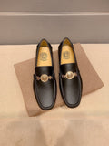 Versace Black Medallion Loafers — hero