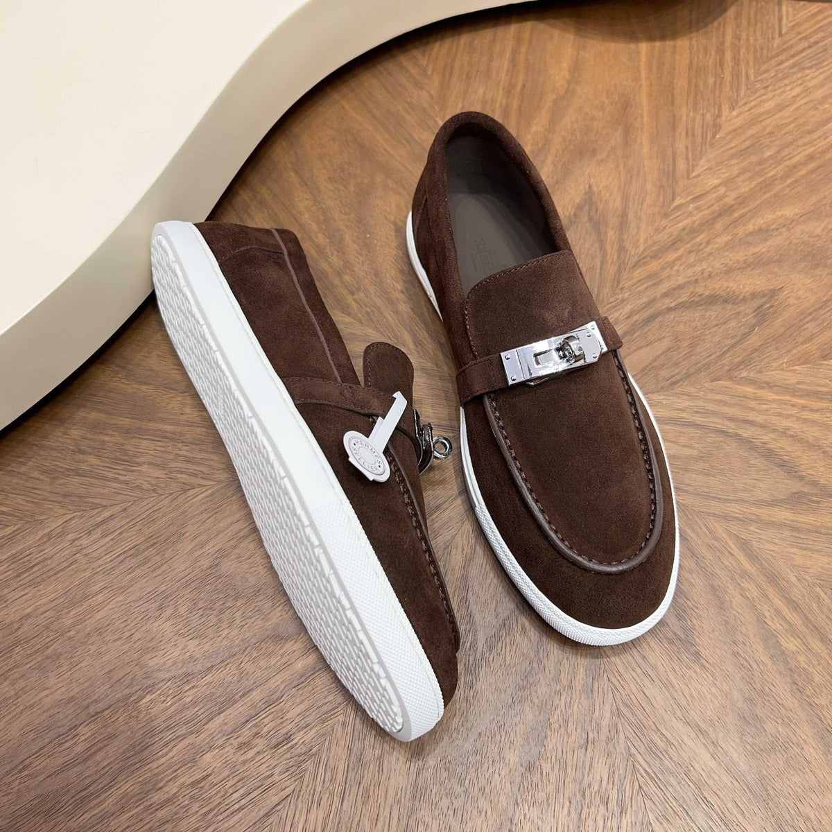 Men’s Textured Bar Loafers — side