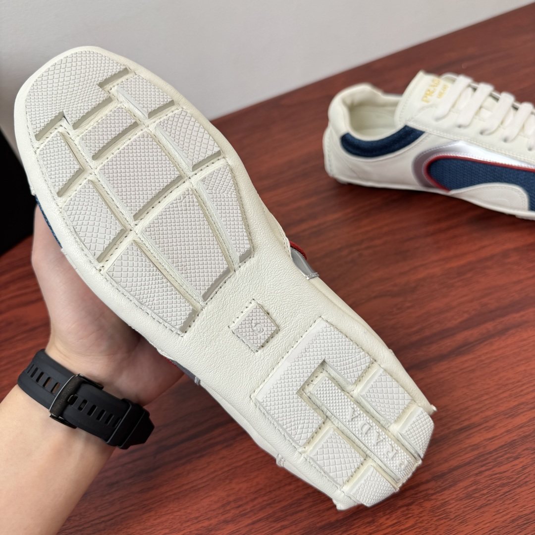 Prada Mesh Panel Low-Top Sneakers — side